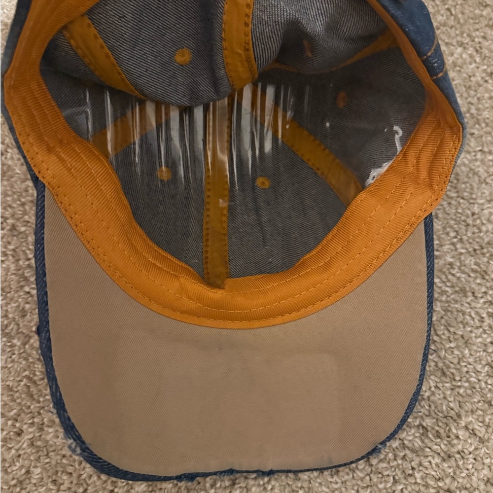 USA Flag Rhinestone Denim Cap - Picture 3 of 3